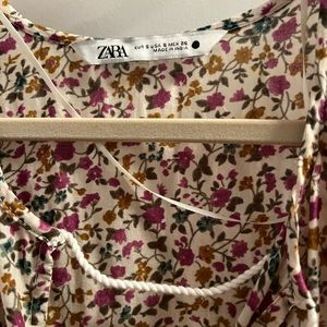 Zara maxi coverup tunic dress floral